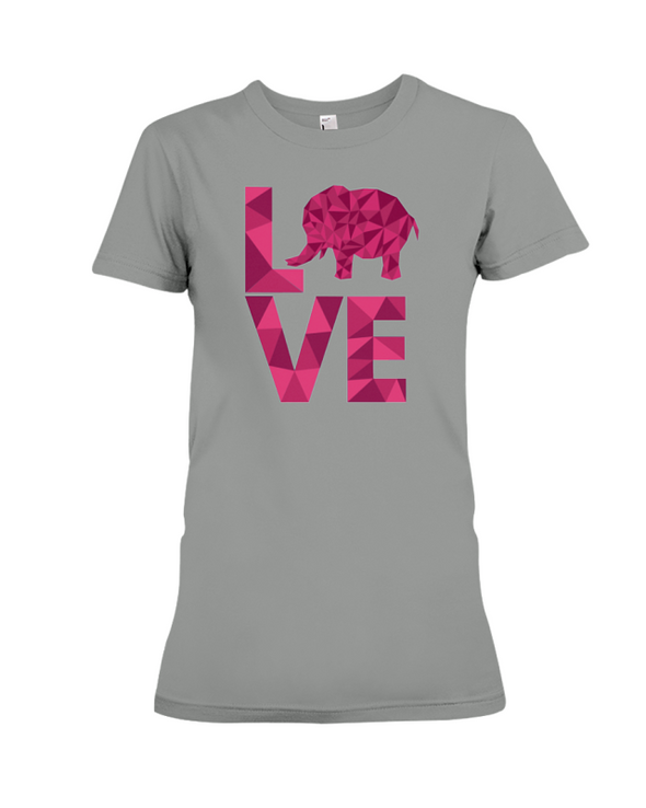 Elephant Love T-Shirt - Hot Pink - Deep Heather / S - Clothing elephants womens t-shirts