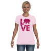 Elephant Love T-Shirt - Hot Pink - Clothing elephants womens t-shirts