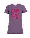 Elephant Love T-Shirt - Hot Pink - Team Purple / S - Clothing elephants womens t-shirts