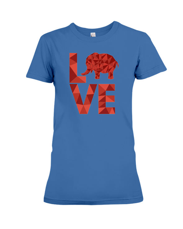 Elephant Love T-Shirt - Red - Hthr True Royal / S - Clothing elephants womens t-shirts