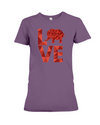 Elephant Love T-Shirt - Red - Team Purple / S - Clothing elephants womens t-shirts