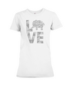 Elephant Love T-Shirt - White - White / S - Clothing elephants womens t-shirts