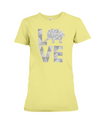 Elephant Love T-Shirt - White - Yellow / S - Clothing elephants womens t-shirts