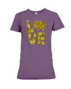 Elephant Love T-Shirt - Yellow - Team Purple / S - Clothing elephants womens t-shirts