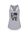 Elephant Love Tank-Top - Black - Athletic Heather / S - Clothing elephants womens t-shirts