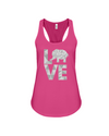 Elephant Love Tank-Top - Gray - Berry / S - Clothing elephants womens t-shirts