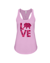 Elephant Love Tank-Top - Hot Pink - Soft Pink / S - Clothing elephants womens t-shirts