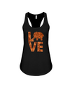 Elephant Love Tank-Top - Orange - Black / S - Clothing elephants womens t-shirts