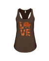 Elephant Love Tank-Top - Orange - Chocolate / S - Clothing elephants womens t-shirts