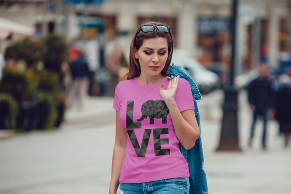Elephant Love Tank-Top - Orange - Clothing elephants womens t-shirts