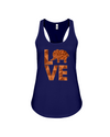 Elephant Love Tank-Top - Orange - Navy / S - Clothing elephants womens t-shirts