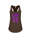 Elephant Love Tank-Top - Purple - Chocolate / S - Clothing elephants womens t-shirts