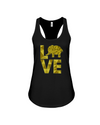 Elephant Love Tank-Top - Yellow - Black / S - Clothing elephants womens t-shirts