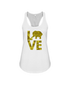 Elephant Love Tank-Top - Yellow - White / S - Clothing elephants womens t-shirts