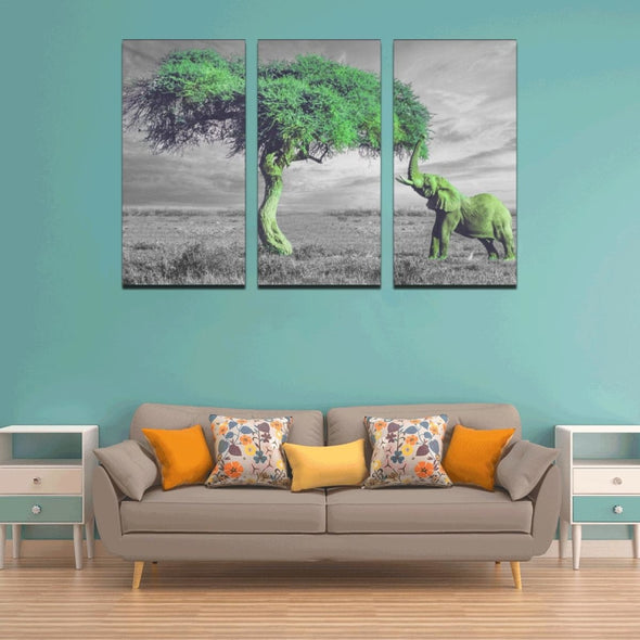 Elephant & Tree - Canvas Wall Art - Wall Art canvas prints elephants trees