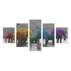 Elephants In The Water - Canvas Wall Art - Rainbow Elephants - Wall Art canvas prints elephants