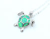 Fire Blue/White/Pink/Green Opal Turtle Pendant & Necklace with Matching Earrings - Jewelry earrings necklaces opal turtles