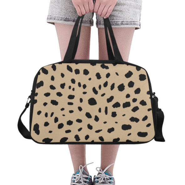 Fitness and Travel Bag - Custom Cheetah Pattern - Cream Cheetah - Accessories bags cheetahs