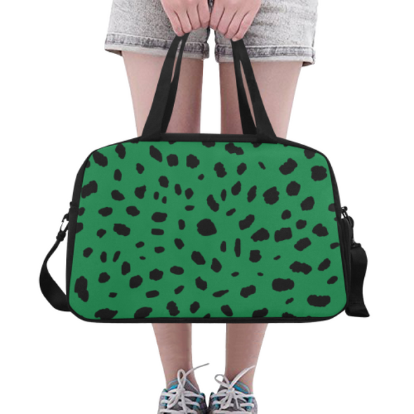 Fitness and Travel Bag - Custom Cheetah Pattern - Green Cheetah - Accessories bags cheetahs