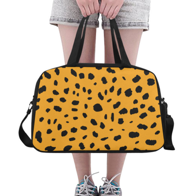 Fitness and Travel Bag - Custom Cheetah Pattern - Orange Cheetah - Accessories bags cheetahs