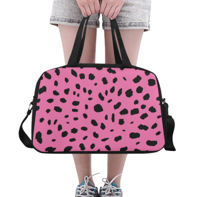 Fitness and Travel Bag - Custom Cheetah Pattern - Pink Cheetah - Accessories bags cheetahs