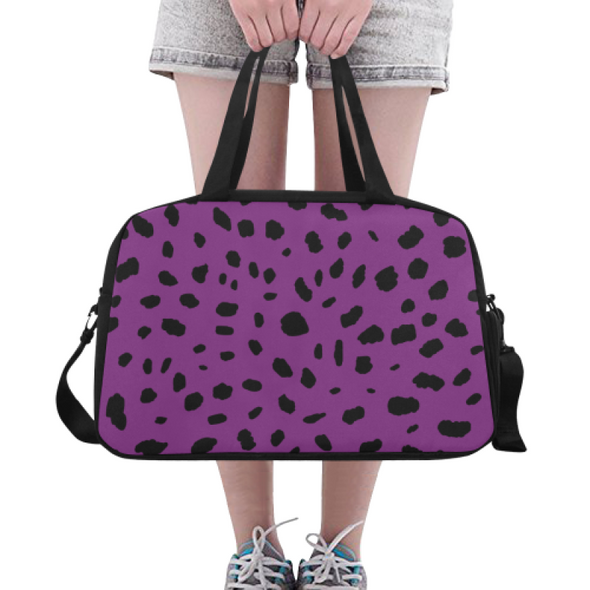 Fitness and Travel Bag - Custom Cheetah Pattern - Purple Cheetah - Accessories bags cheetahs