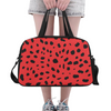 Fitness and Travel Bag - Custom Cheetah Pattern - Red Cheetah - Accessories bags cheetahs