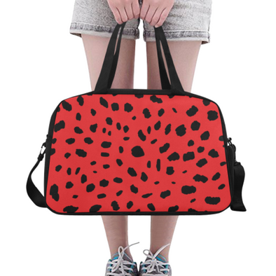 Fitness and Travel Bag - Custom Cheetah Pattern - Red Cheetah - Accessories bags cheetahs