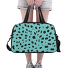 Fitness and Travel Bag - Custom Cheetah Pattern - Turquoise Cheetah - Accessories bags cheetahs