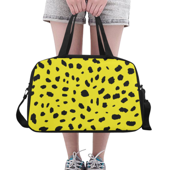 Fitness and Travel Bag - Custom Cheetah Pattern - Yellow Cheetah - Accessories bags cheetahs