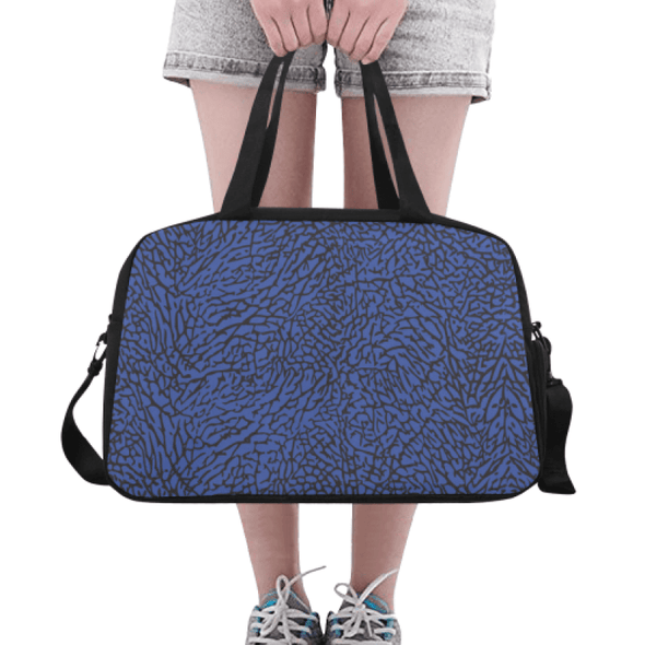 Weekend Travel Bag - Custom Elephant Pattern - Blue Elephant - Accessories Bags Elephants