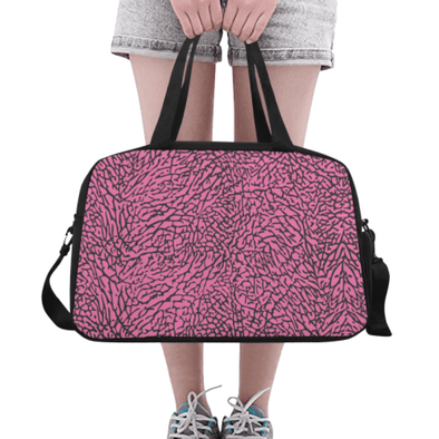 Weekend Travel Bag - Custom Elephant Pattern - Pink Elephant - Accessories Bags Elephants