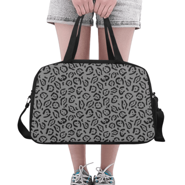 Weekend Travel Bag - Custom Jaguar Pattern - Gray Jaguar - Accessories Bags Jaguars