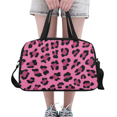Fitness and Travel Bag - Custom Leopard Pattern - Hot Pink Leopard - Accessories bags leopards