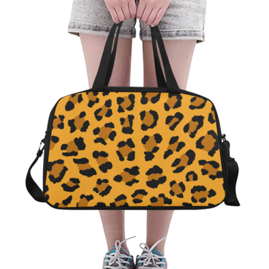 Fitness and Travel Bag - Custom Leopard Pattern - Orange Leopard - Accessories bags leopards