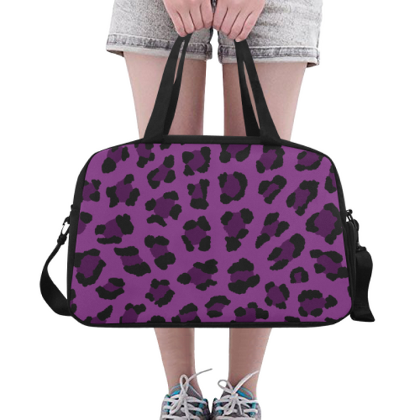 Fitness and Travel Bag - Custom Leopard Pattern - Purple Leopard - Accessories bags leopards