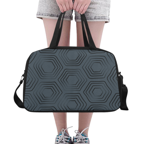 Fitness and Travel Bag - Custom Turtle Pattern - Charcoal Turtle - Accessories bags turtles