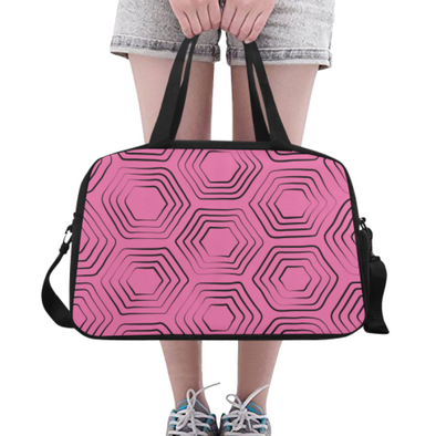 Fitness and Travel Bag - Custom Turtle Pattern - Hot Pink Turtle - Accessories bags turtles