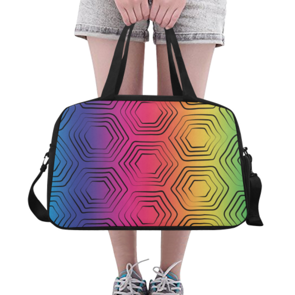 Fitness and Travel Bag - Custom Turtle Pattern - Rainbow Turtle - Accessories bags turtles