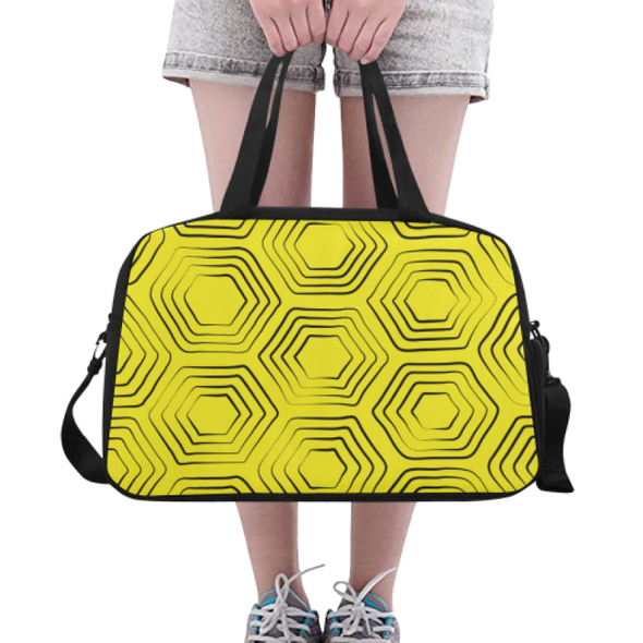 Fitness and Travel Bag - Custom Turtle Pattern - Yellow Turtle - Accessories bags turtles