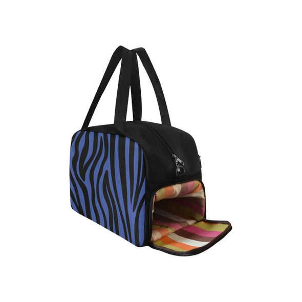 Fitness and Travel Bag - Custom Zebra Pattern - Accessories bags zebras