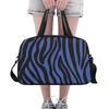 Fitness and Travel Bag - Custom Zebra Pattern - Blue Zebra - Accessories bags zebras