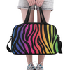Fitness and Travel Bag - Custom Zebra Pattern - Rainbow Zebra - Accessories bags zebras