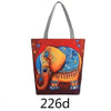 Floral & Indian Elephant Pattern Large Capacity Beach/Yoga Bag - 226d - Beachware bags, beachware, elephants, yoga gear