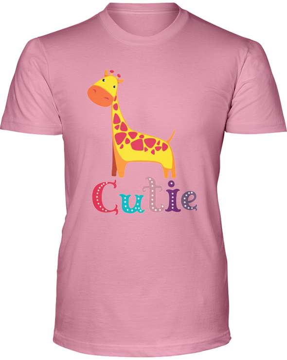 Giraffe Cutie T-Shirt - Design 1 - Pink / S - Clothing giraffes womens t-shirts