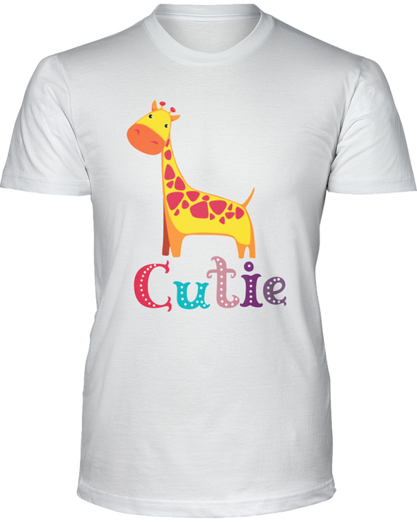Giraffe Cutie T-Shirt - Design 1 - White / S - Clothing giraffes womens t-shirts