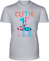 Giraffe Cutie T-Shirt - Design 2 - Athletic Heather / S - Clothing giraffes womens t-shirts