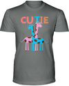 Giraffe Cutie T-Shirt - Design 2 - Deep Heather / S - Clothing giraffes womens t-shirts