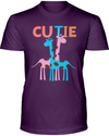Giraffe Cutie T-Shirt - Design 2 - Team Purple / S - Clothing giraffes womens t-shirts