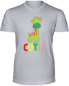 Giraffe Cutie T-Shirt - Design 3 - Athletic Heather / S - Clothing giraffes womens t-shirts